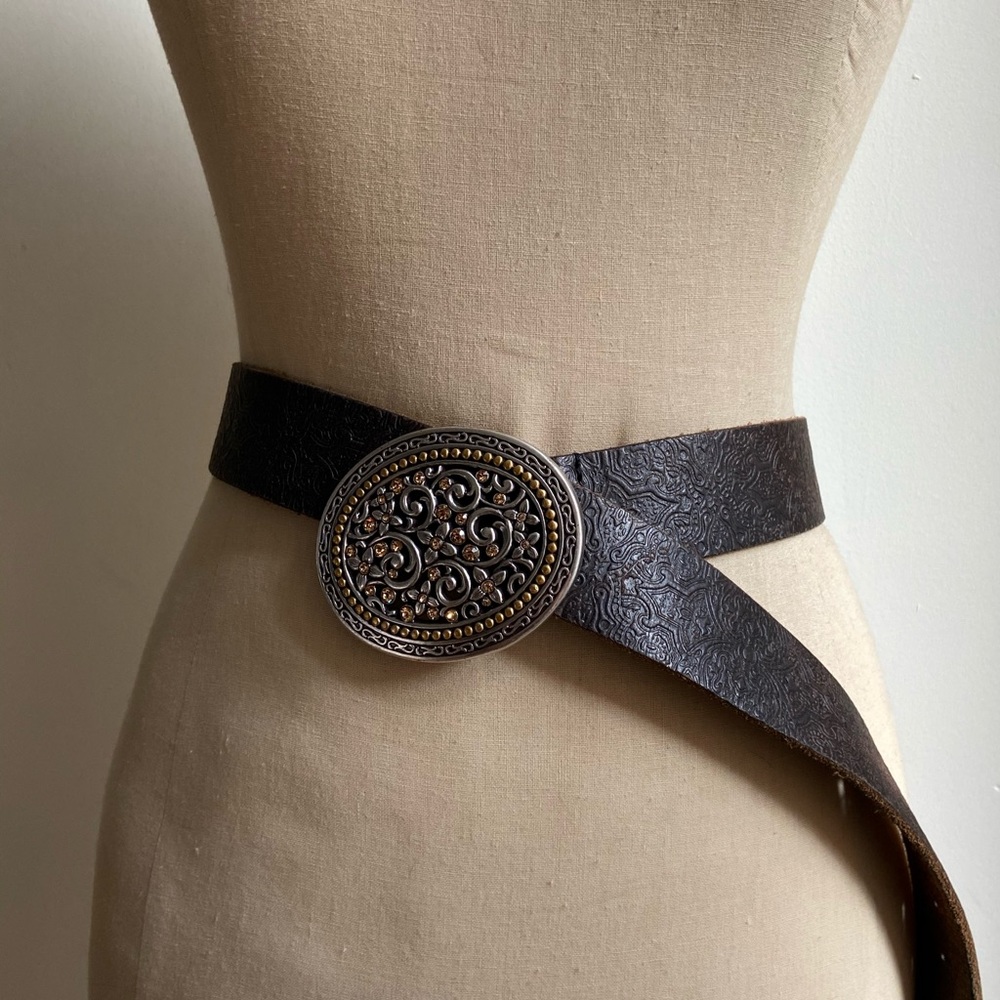 Fossil Rhinestone Statement Belt